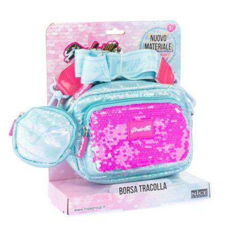 Geanta clutch si portofel monede Girabrilla - matlasata, cu paiete reversibile - imagine 6
